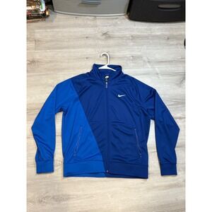 Nike Track Jacket Full Zip Blue Athletic Warm Up Coat Mens Size‎ Large